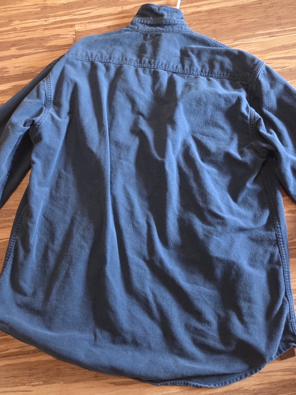 St. John's Bay Navy Blue Casual Button-Down Shirt - Picture 2 of 3